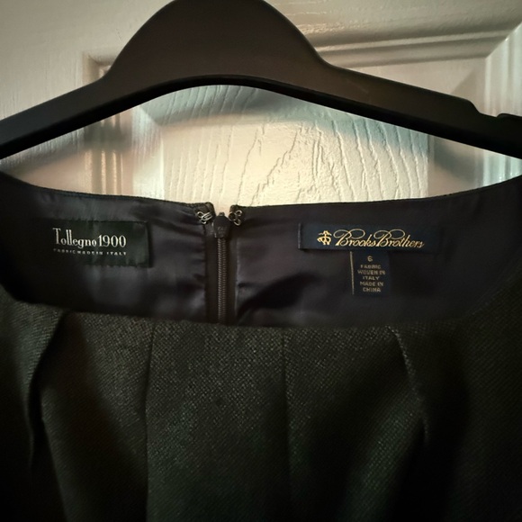 Brooks Brothers Hunter Green Wool Zac Posen designed sheath Dress - Picture 4 of 5